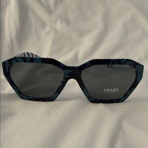 Prada Blue and Black Geometric Sunglasses